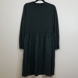COS Wool Midi Olive Green Dress NWOT